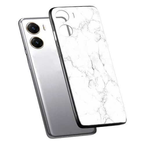 Image of COLORflow Back Cover Compatible with Vivo V29E 5G | White Marble | Shockproof TPU Bumper Cover with Camera Protection Back Cover