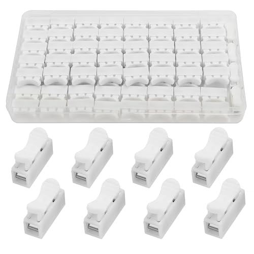 YIXISI 100 PCS Spring Connector - CH1 Quick Connector, No Welding Terminal Block for LED Strip Light Wire Connecting