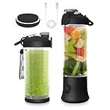 SSKAWorldwide Portable Blender - 21oz Smoothie Blender Rechargeable Small Blender with 6 Blades Personal Blender for Home Office Gym Sports and...