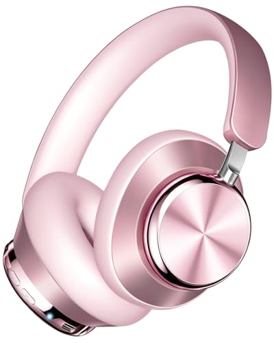 Image of Wentronic Noise Cancelling Over Ear Headphones 48 Hours Playtime High Sound Quality 6 EQ Music Mode Headphones - Pink