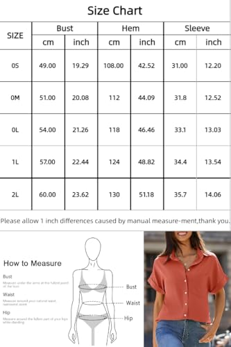 Womens Short Sleeve Shirts V Neck Collared Button Down Shirt Tops with Pockets2