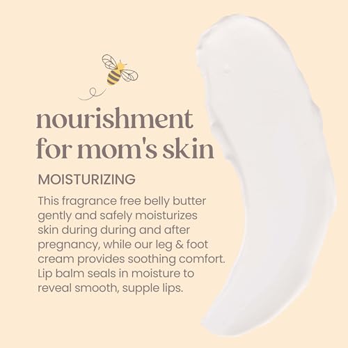 Burt's Bees Mama Gift Set, Includes Lip Balm, Leg and Foot Cream, and Belly Butter, Natural Origin Skin Care, 0.15 oz./3.38 oz./6.5 oz. - image 2
