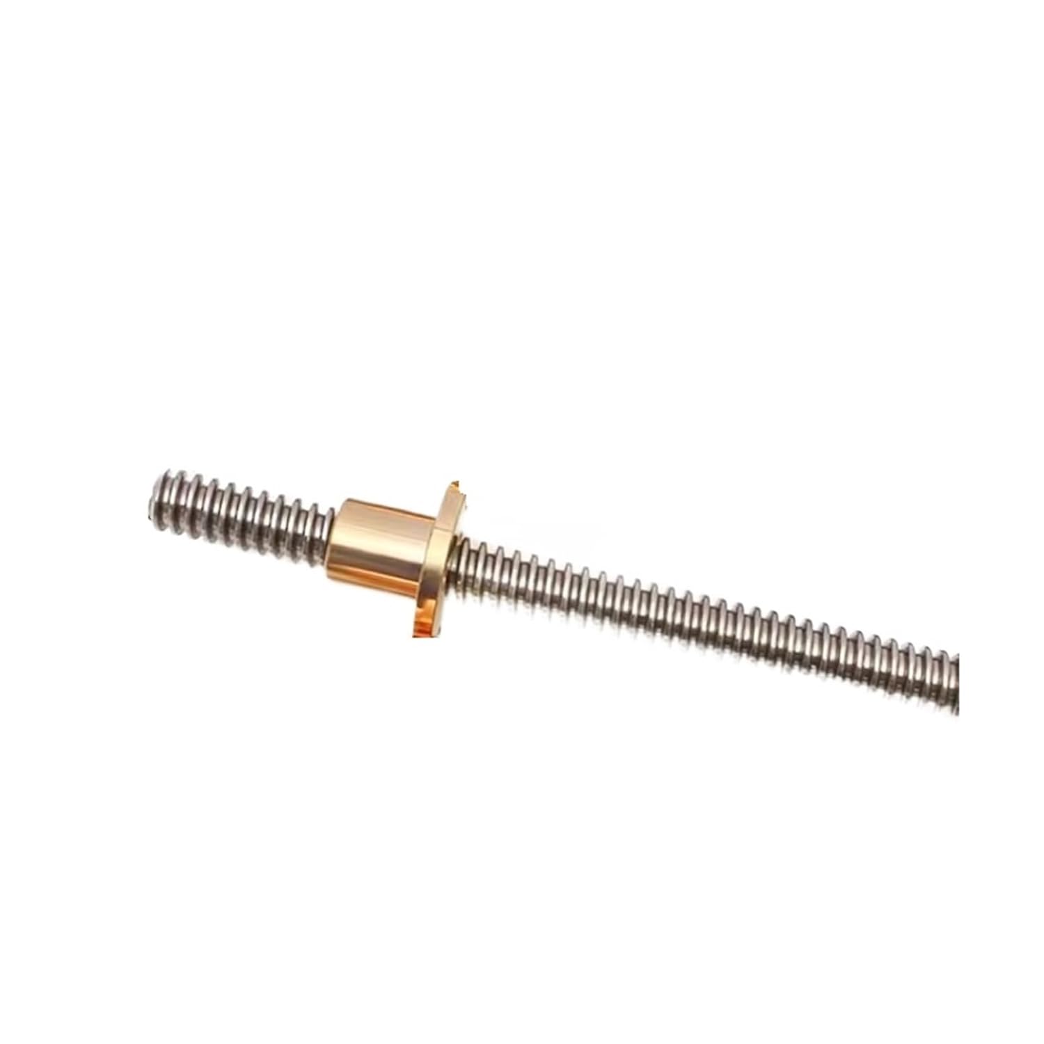 Metal Ball Screw nut T10 Lead Screw Pitch 2mm Thread Screw Lead 4mm with Brass Nut Length 100-600 Trapezoidal Rod Linear(100mm)