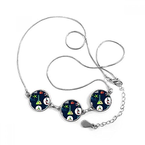 Collier pendentif tube à essai en chimie avec chaîne pour cadeau original