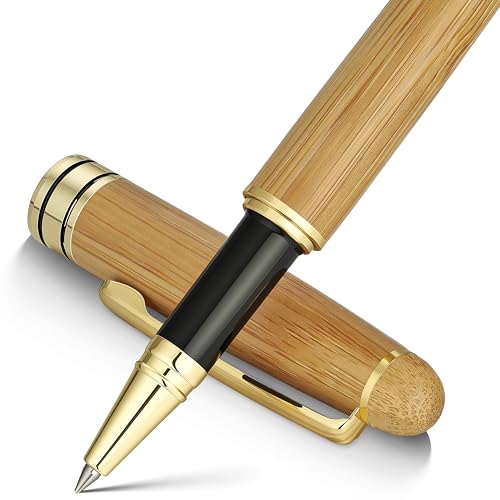 BEILUNER Luxury Bamboo Wooden Ballpoint Pen Writing Set - Elegant Fancy Nice Gift Pen Set for Signature Executive Business Office Supplies - Gift Boxe