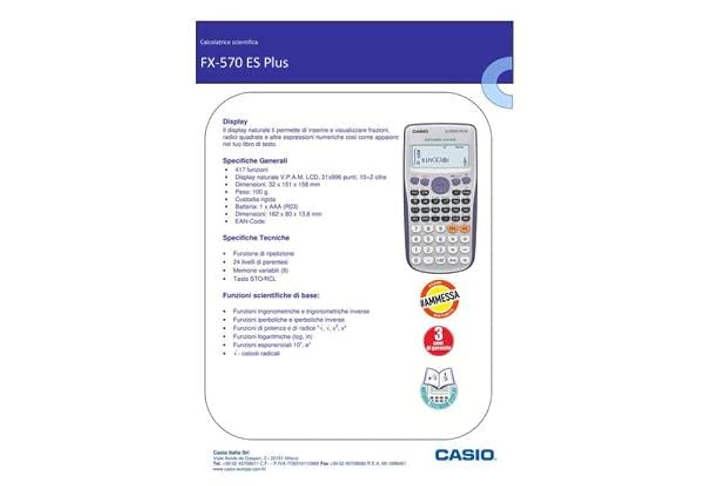 Casio FX-300ESPLS2-S 2nd Edition Scientific Calculator, 1 Each (CSOFX300ESPLS2