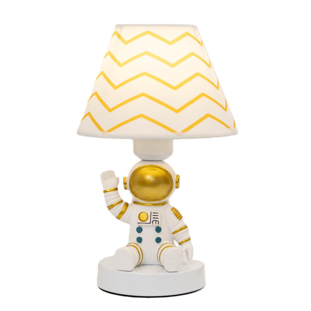 Ecliptix Lámpara de mesa para niños, adorable lámpara de escritorio estilo astronauta de 14 pulgadas, lámpara de mesa para niños, lámpara de noche de astronauta, ideal para decoración de dormitorio de