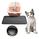 LINUMA® Katzenklo Matte 45x30cm Schwarz, Katzenklo Matte, Katzenstreu Matte, Katzenmatte Katzenklo, Matte Katzenklo Unterleger, Katzenstreumatte, Matte Katzenklo, Decken & Möbel für Katzen
