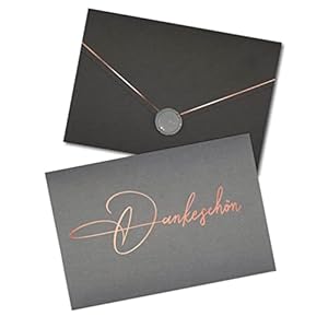 Joli Coon Dankeschön Karte mit Kuvert und Wachssiegel – Karte Danke – Kleines Dankeschön Geschenk