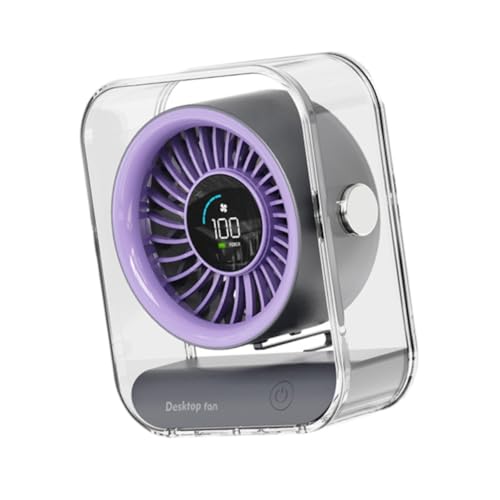 FytStycale Ventilador Portátil para Uso de La Mesa con Batería Recargable para Viajes en La Oficina en Casa, PÚrpura, Individual