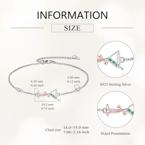 Martini Bracelet Sterling Silver Martini Bracelet Wine Jewelry for Women4