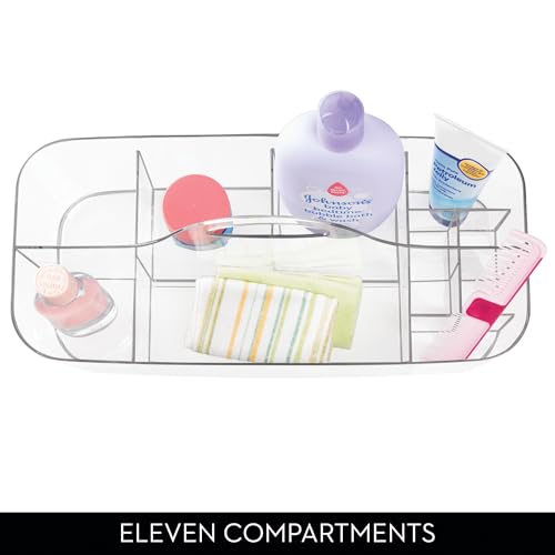 Image of iDesign Plastic Cosmetic Organizer Tote, Clear | For Vanity, Bathroom, Shower