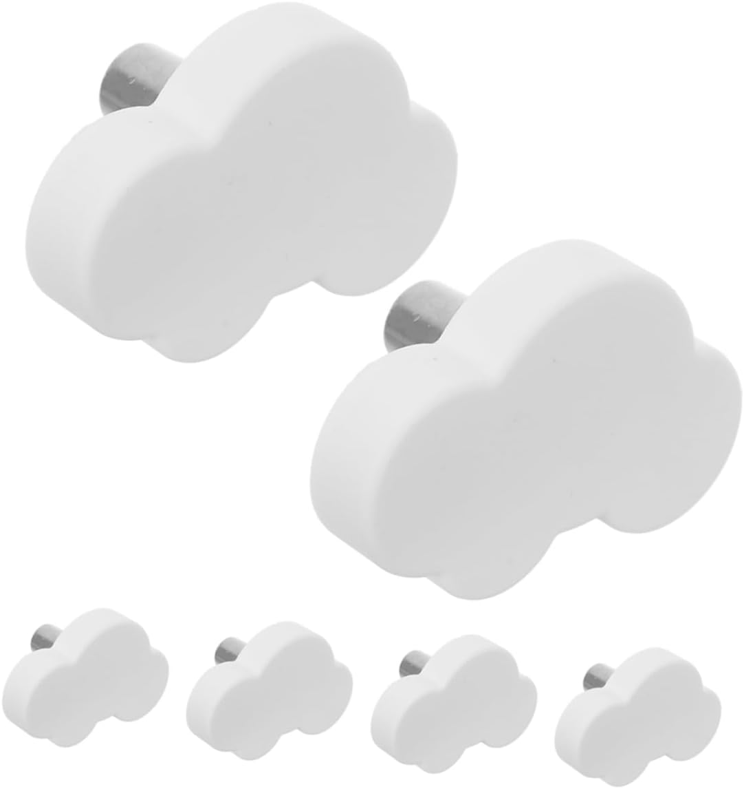 6pcs Cute Drawer Knobs Style Knob Covers Decorative Soft Rubber Cartoon Handles for Door Cabinet