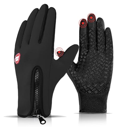 Winter Sports Gloves, Touchscreen-Compatible, Windproof Anti-Slip Design, for Cycling, Hiking, Running, Driving