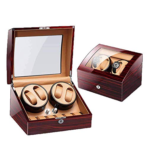 Caja watch winder para 4 relojes automáticos ideal para organizar su mesita de noche