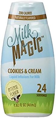 Milk Magic Milk Flavoring Liquid Infusions 48 Servings Assorted Flavors (Cookies-n-Cream, 2 Pack)
