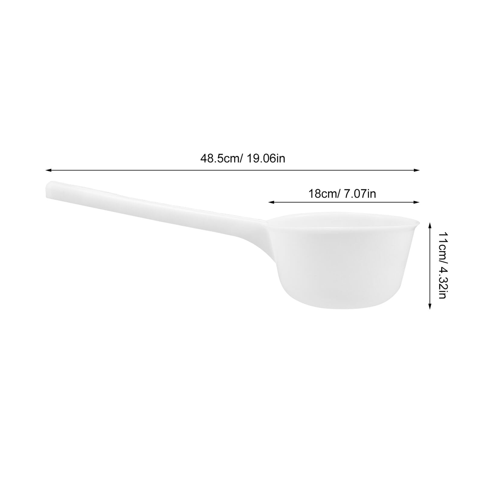 Cucharón de Agua de Plástico con Mango Largo Gran Capacidad para Cocina Baño y Jardín Multiusos y Fácil de Limpiar Cucharón Resistente para Uso Doméstico