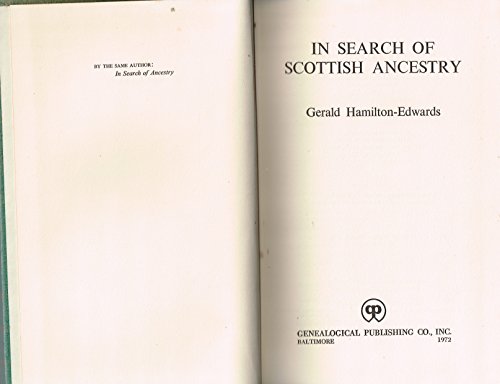 In Search of Scottish Ancestry B00CXFUA6Y Book Cover