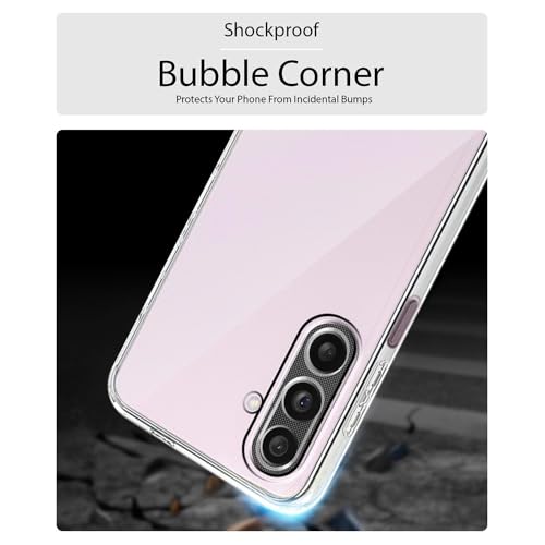 Image of Amazon Brand-Solimo Mobile Cover for Samsung Galaxy M36 5G / F36 5G (Soft & Shockproof Back Case with inbuilt Cushioned Edges), Clear
