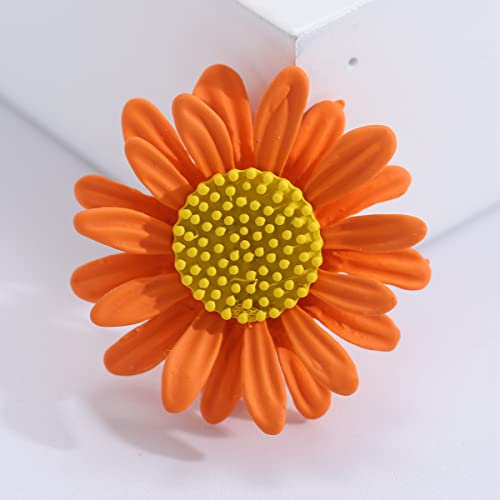 Image of Colorful Daisy Sunflower Brooch Pins - Bohemian Style Flower Lapel Pins Badge Dress Neckline Pin for Women Girls