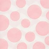 Pastel Pink Chevrons and Dots Printed Beverage Napkins (16 ct)