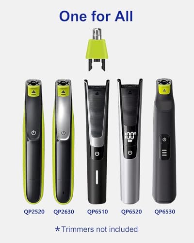 Image of Nose Hair Trimmer Replacement Heads Compatible with PhiIliipps No relcoo OneBlade Trimmer QP2520 /90,QP2520 /70,QP2630 /70,QP6530 /70,QP2525,QP2512,QP6550,QP1424,QP2515 for Nose & Ear and Eyebrows