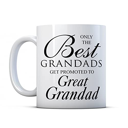 Fingerprints Only The Best Grandads Get Promoted to Great Grandad - Printed Mug by Finger Prints