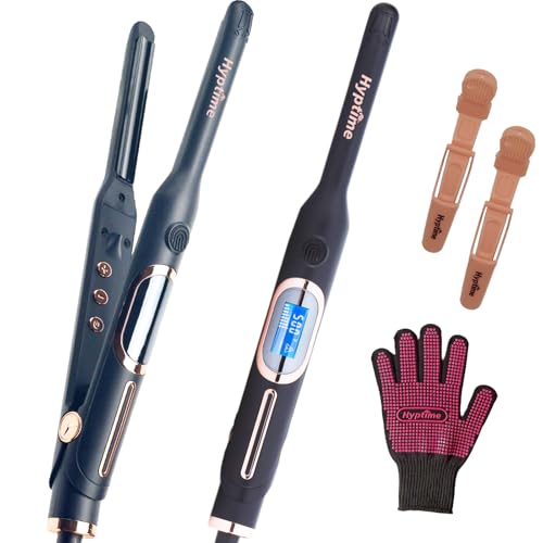 Hyptime Small Titanium Curling Iron, 0.4 Inch Pencil Flat Iron