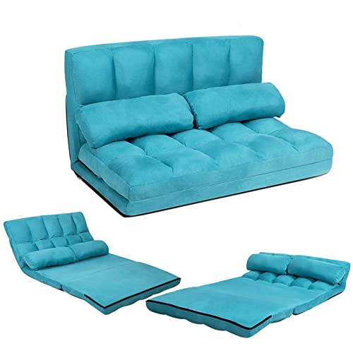 KOMFOTT Adjustable Foldable Floor Sofa Bed with Pillows