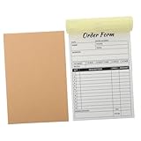 COOPHYA Blocchetto Ricevute Fiscali 2 Pezzi Carta Bianca, Modulo d Ordine 2 Copie per Ristorante, Gestione Efficiente Ordini e Portabilità per Piccole Imprese