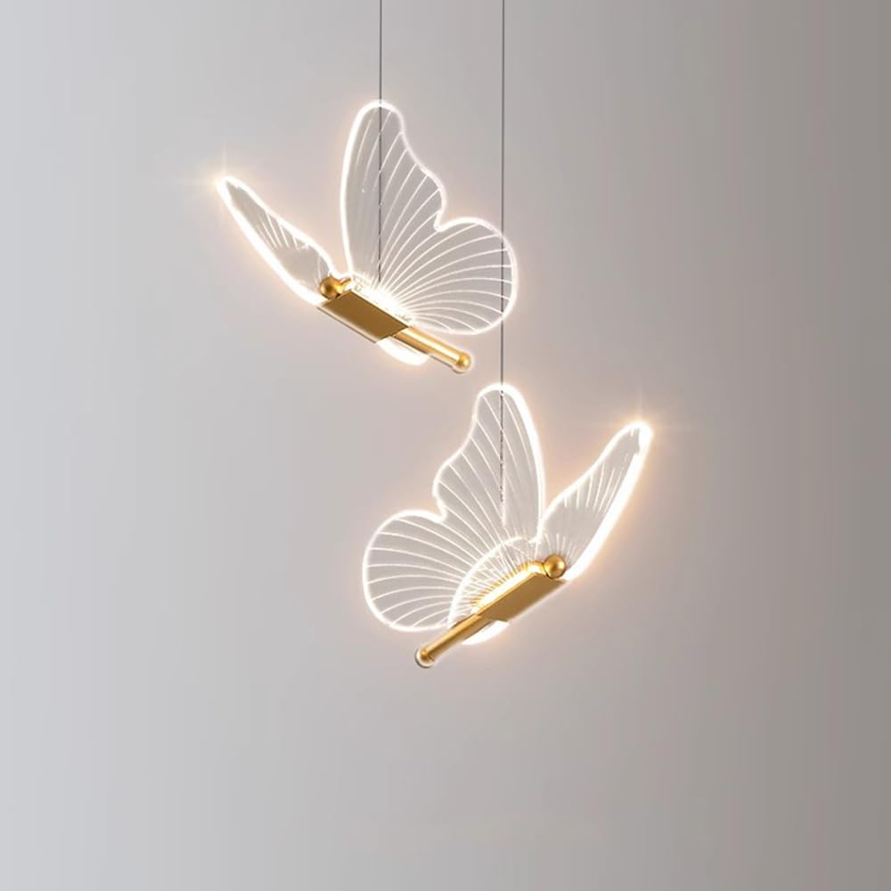 Mengjay Dining Room Lamps Dining Table lamp LED Pendant Lights Height Adjustable Designer Pendant lamp Three Colour Temperature dimmable Living Room Dining Table Kitchen (A, 2xFlammige)
