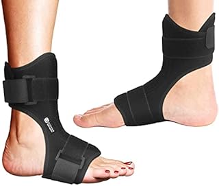 Copper Compression Plantar Fasciitis Night Splint - Drop Foot Brace and Dorsal Planter Fasciitis Night Splint for Right or Left Foot. Night Splints Support Sleep, Recovery, Tendonitis, Arthritis