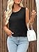 Imily Bela Womens Sweater Vest Top Summer Bow Tie Back Sleeveless Casual Knit Crop Tank Tops Black