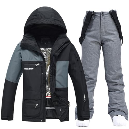 Combinaison thermique et veste de ski chaude homme coupe-vent