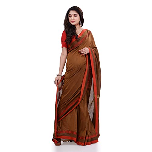 Image of dB DESH BIDESH Women`s cotton saree for woman handloom cotton georgette silk party, wear latest, loveria new, collection farewell soft mulmul linen cotton sarees for women with unstitched blouse
