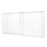Gabion Basket Stabile Leistung Praktisch Langlebig 200x100x30cm Einfach zu installierende Landschaftszäune für Gartenzäune
