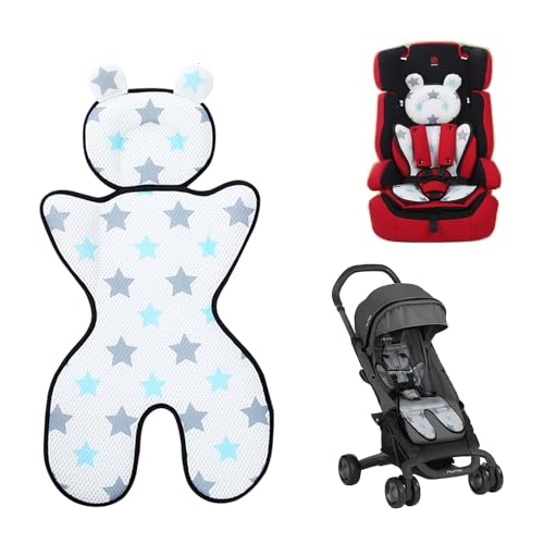 Asiento transpirable para cochecito de verano, cojín asiento de coche, material de respiración universal, cojín de asiento para cochecito y coche, alfombra transpirable