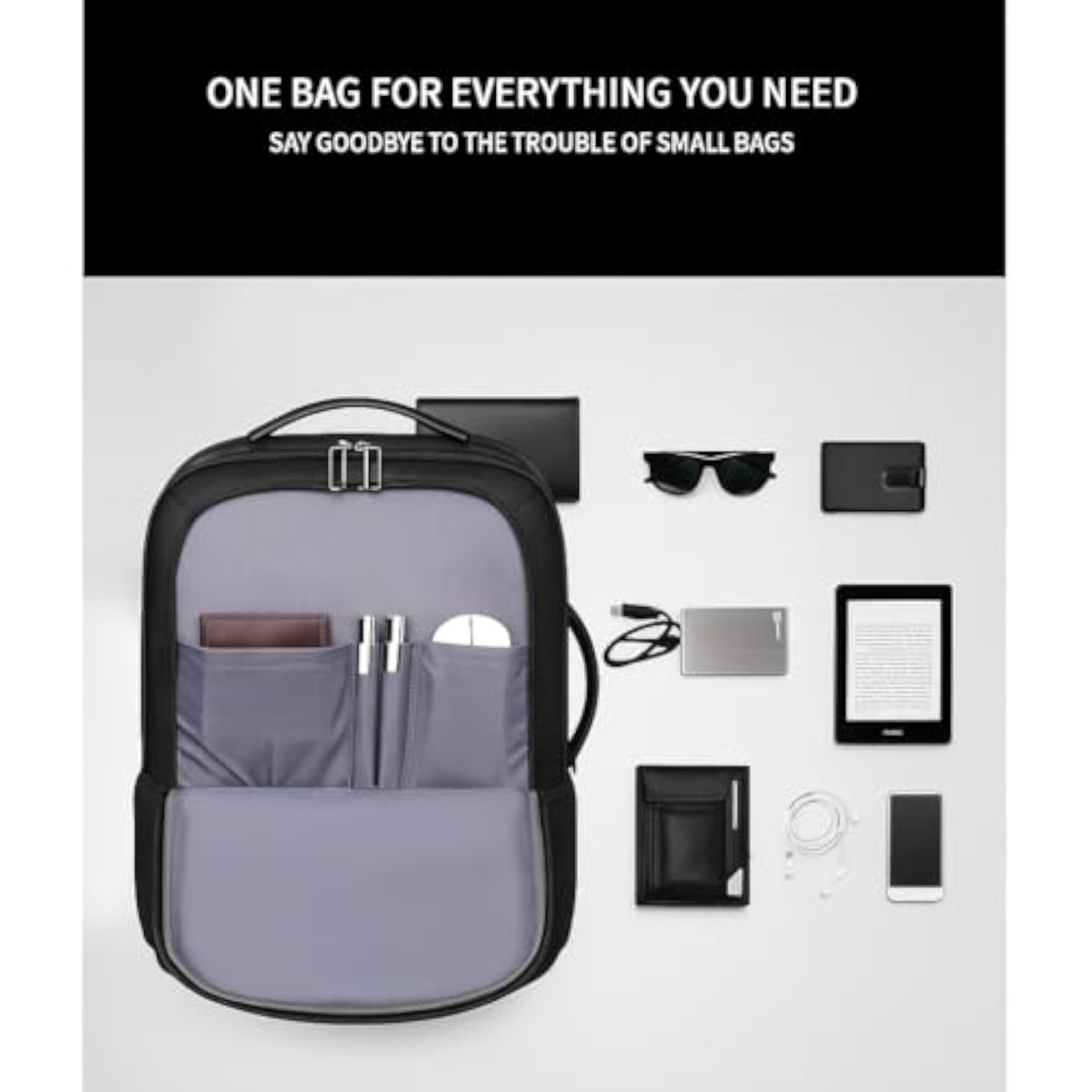 Expandable Laptop Backpack with Multi-Compartment Storage