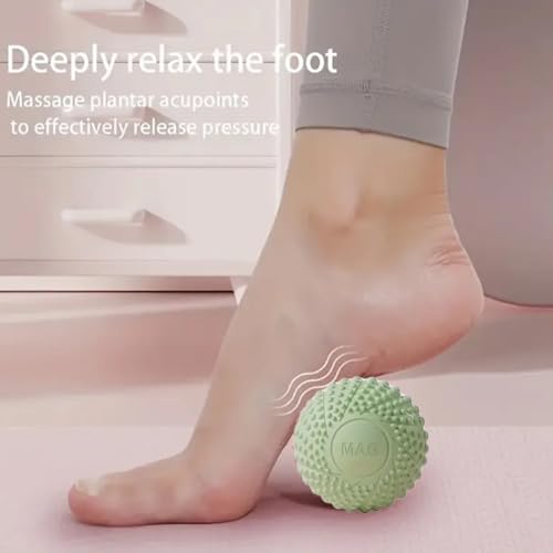 1 unidad de bola de masaje pequeña para todo el cuerpo: ideal para manos, piernas y pies, relajación, yoga y pilates. Regalo perfecto de autocuidado para hombres y mujeres, color verde miniatura 5