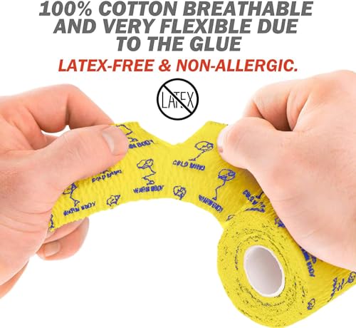 Image of WARM BODY COLD MIND 1.85 inch Weightlifting Thumb Tape - Hook Grip Tape for Powerlifting, Cross Training, Gym Tape, Workout, Weight Lifting Tape, Athletic Finger Wrap (Yellow 3 Rolls)