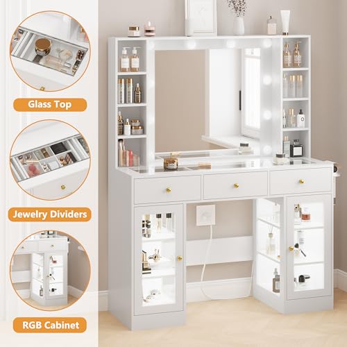 Luxury Makeup Vanity Desk with Lights