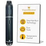 VapeMaster Skywalker Portable Herbal Vaporizer Dry Herb Vaporizer Pen - Temperature Control, Ceramic Chamber, Pure Clean Vapor - (Anodized Black)