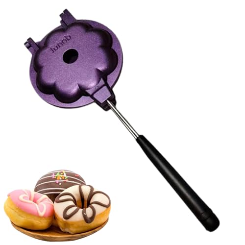 Molde de rosquillas, rosquillas para el hogar que hace la máquina - Herramientas de decoración de pasteles Moldes de rosquillas | de cocción antiadherente con mango largo para hacer buñuelos grandes