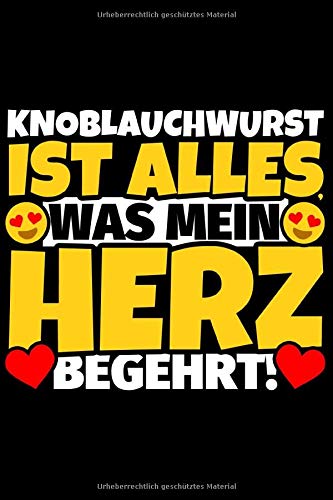 Preisvergleich Produktbild Notizbuch liniert: Knoblauchwurst Geschenke für Knoblauchwurst-Liebhaber lustig