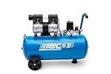 ABAC Ease-AIR 50 Silent Air Compressor, Oil-Free Air Compressor, Maximum Pressure 8 Bar, Power 1 Hp, Tank 50 litres, Noise 59 dB - UK