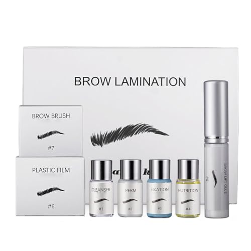 Kit de laminación de cejas, kit de cejas de belleza para 45-60 días Laminación de 3D Profesional Natural Moda Ceja permanente de larga duración para uso doméstico, permanente