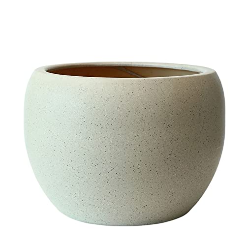 Spherical Flowerpot Ceramic Planter Flower Plant Pots with Drainage Hole for Plants Flower Tree Home Office Decoration