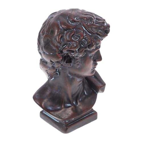 HOMOCONO David Statua in resina sintetica Busto in miniatura Greca Romana Scultura per Home Décor Figura Decorativa Vintage per Scrivania e Casa