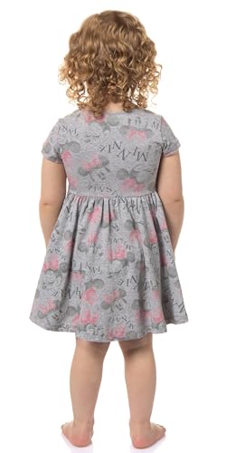 Disney Toddler Girls' Minnie Mouse Pink Bow Allover Print Design Dress4
