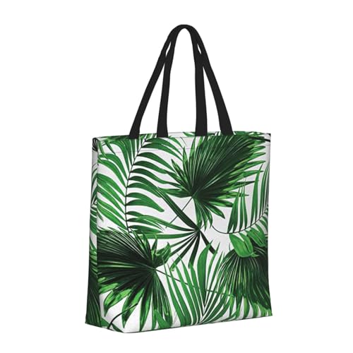 Palm Tree Print Women's Portable Tote Bag - Large Shopper for Beach,Travel,Gym | Summer Handbag2